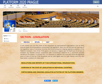Platform 2020 Prague - Legislation Platform 2020 Prague - Legislation