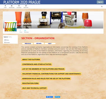 Platform 2020 Prague - Platform organisation Platform 2020 Prague - Platform organisation